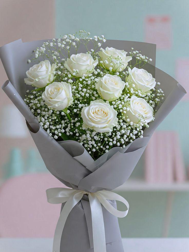 Eternal Grace of White Roses Ensemble